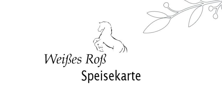 Speisekarte Gasthaus Weißes Roß Iphofen